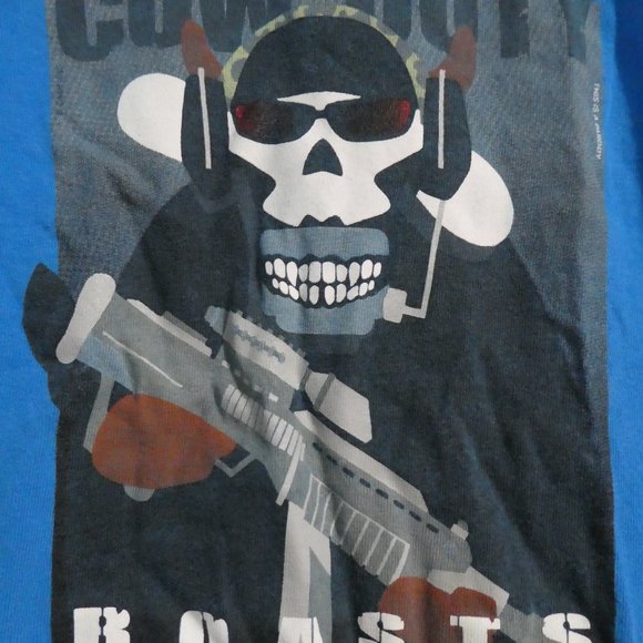 COWS xs light blue Cow Of Duty Roasts graphic T-Shirt. Made In Canada, GUC - Picture 5 of 11